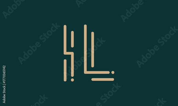 Fototapeta IL I il initial logo | initial based abstract modern minimal creative logo, vector template image. luxury logotype logo, real estate homie logo. typography logo. initials logo