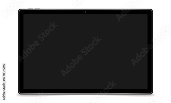 Obraz Tablet Screen, Empty Display, Black Screen, Mockup, Modern, Touchscreen, Device
