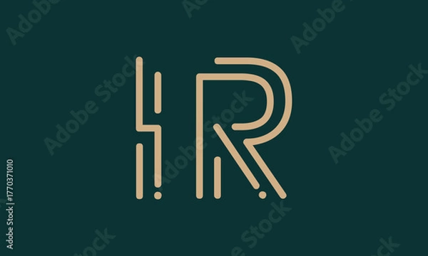 Obraz IR I ir initial logo | initial based abstract modern minimal creative logo, vector template image. luxury logotype logo, real estate homie logo. typography logo. initials logo