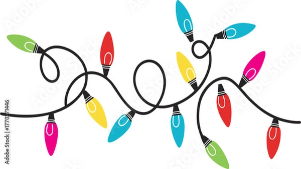 Obraz Christmas Decorative Lights for Festive Design