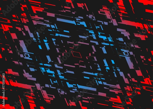 Fototapeta Abstract background with seamless pixel stripes pattern