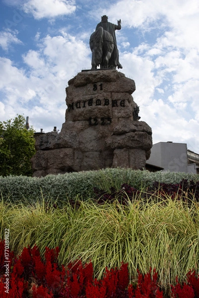 Obraz Estatua de Rey Jaime I " El conquistador" en plaza España de Palma de Mallorca