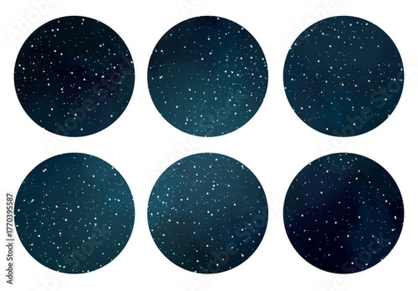 Fototapeta 星空のフレーム　丸