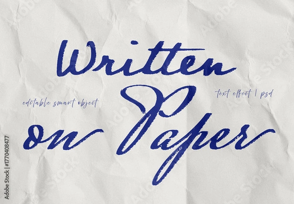 Obraz Blue Ink Handwriting Text Effect
