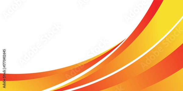 Fototapeta orange, banner, template, background, curve, gradient, design, abstract, vector, modern, pattern, creative.