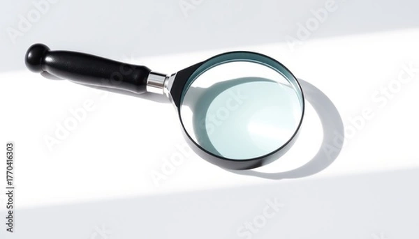 Obraz Magnifying Glass on White Background