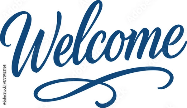 Fototapeta Welcome Scalable SVG Vector Graphic with Editable Paths and Layers for Web, UI Design, Digital Art, and Print Applications