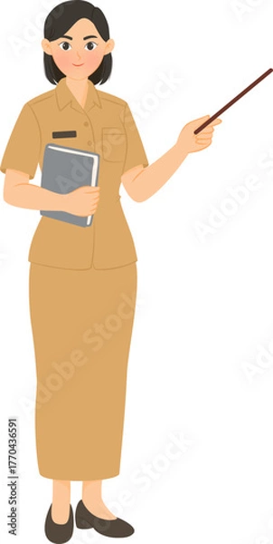 Obraz Illustration of a Teacher