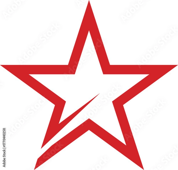 Fototapeta Simple Star Scalable SVG Vector Graphic with Editable Paths and Layers for Web, UI Design, Digital Art, and Print Applications