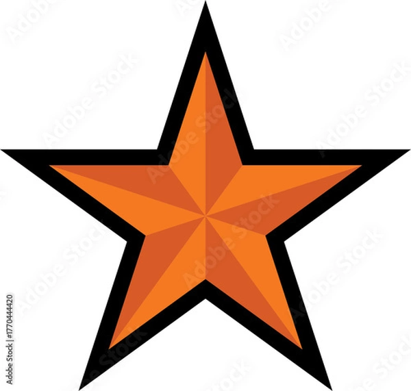 Fototapeta Star Scalable SVG Vector Graphic with Editable Paths and Layers for Web, UI Design, Digital Art, and Print Applications