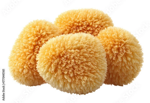 Obraz Yellow Pompoms: Decorative Balls for Crafts and Design with Soft Texture and Playful Appeal