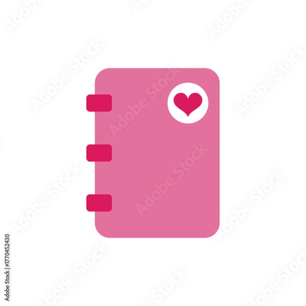 Obraz Pink notebook with a heart