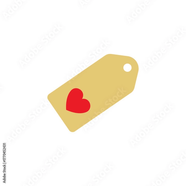 Obraz  price tag with heart design