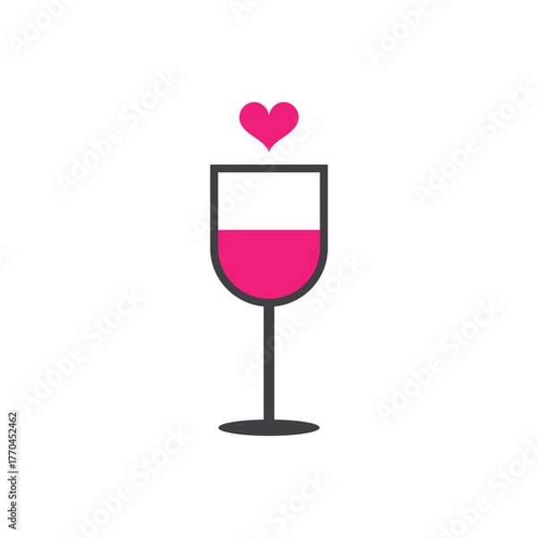Obraz wine glass icon
