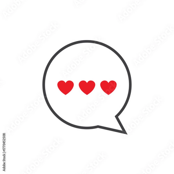 Obraz speech bubbles with a heart