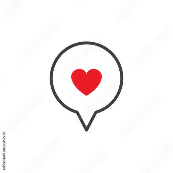 Obraz speech bubbles with a heart