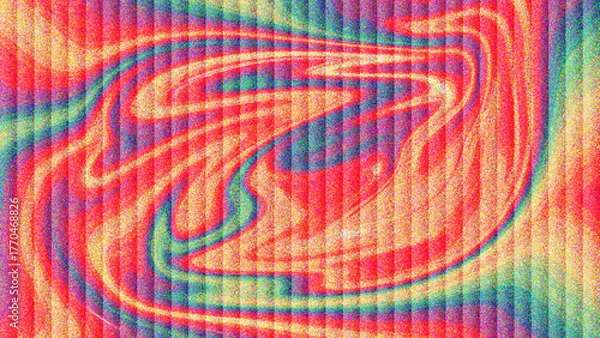 Fototapeta Retro Abstract Swirl with Vibrant Gradient Lines