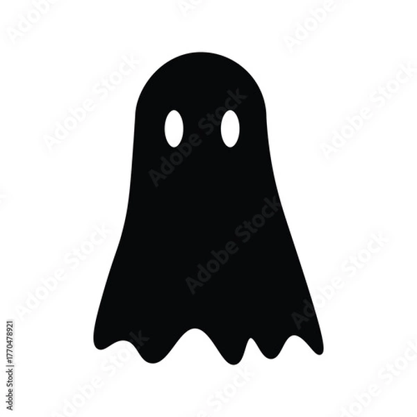 Obraz Ghost logo, icon. Ghost isolated on white background. Vector illustration 