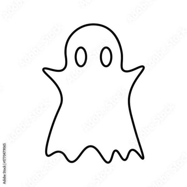 Obraz Ghost logo, icon. Ghost isolated on white background. Vector illustration 