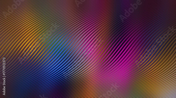 Obraz Intriguing abstract background with a mesmerizing blend of dark hues and vibrant rainbow accents