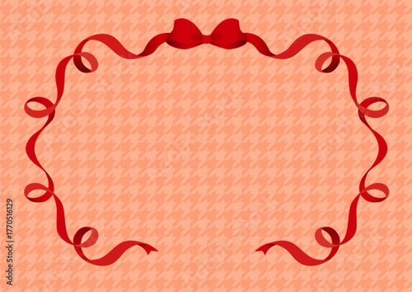 Obraz 赤いリボンの背景