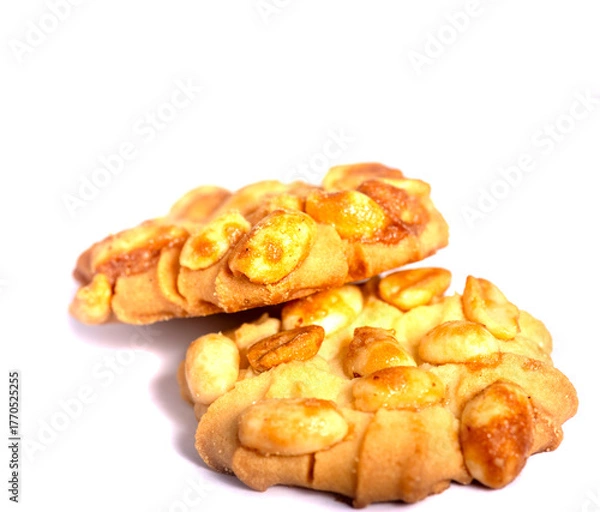 Obraz cookie isolated on white background.  Sweet biscuits. Homemade pastry.