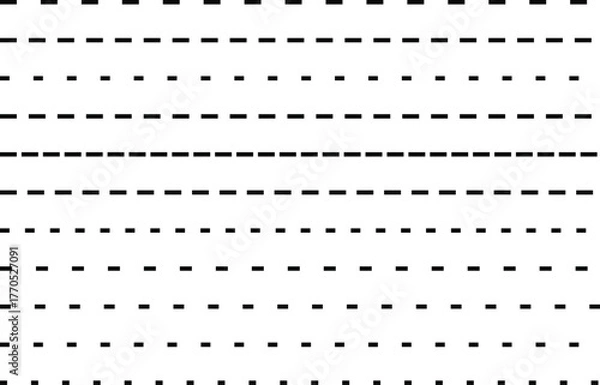 Obraz Horizontal Dotted Line Divider and Dashed Underline collection. Text dot Underline set