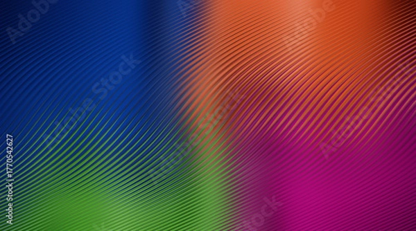 Fototapeta Striking abstract background with a harmonious blend of bold colors and detailed line patterns creating a visually appealing design