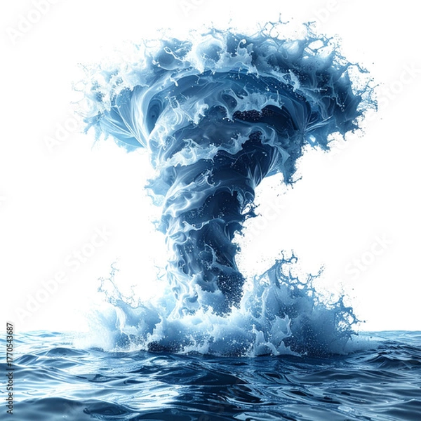 Obraz Turbulent Water Vortex Rising From Ocean Surface