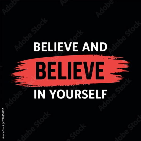 Obraz Motivational typography vector t-shirt design print