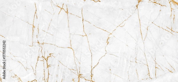 Obraz White gold marble texture pattern background with high resolution design for cover book or brochure, poster, wallpaper background or realistic business