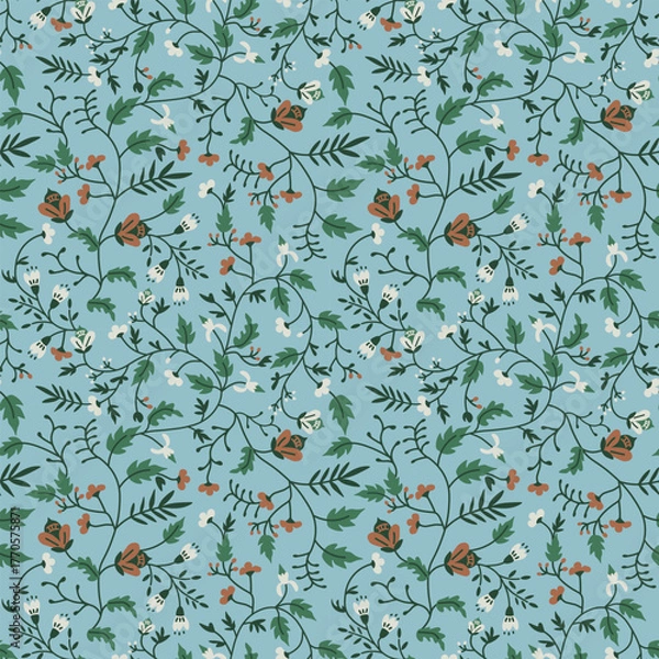 Fototapeta Seamless chintz decorative vector pattern