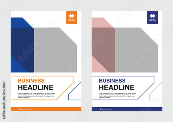 Obraz Business headline template corporate design presentation mock