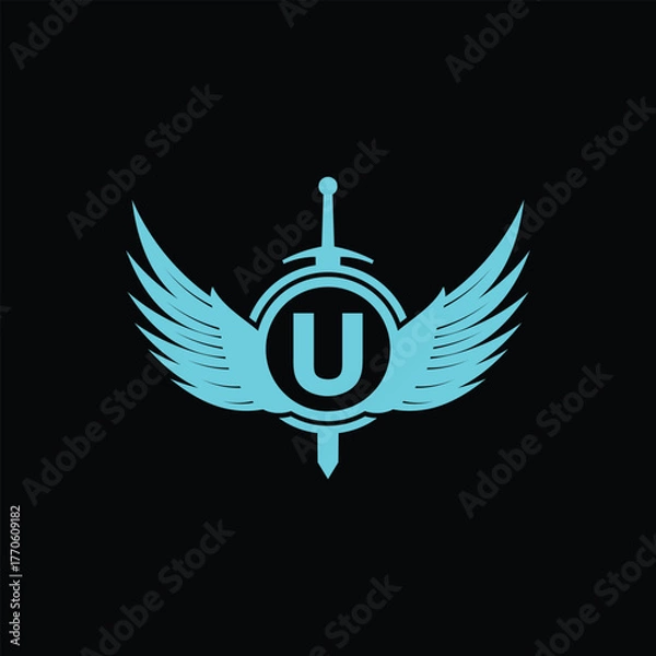 Fototapeta U initial logo design vector template .  U Logo Design