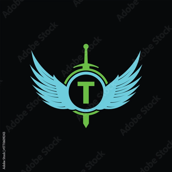 Fototapeta T initial logo design vector template .  T Logo Design