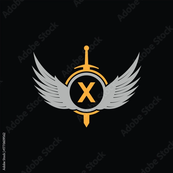 Fototapeta X initial logo design vector template .  X Logo Design