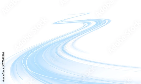 Fototapeta Dynamic digital curves create a futuristic sense of air movement and clarity. Excellent for posters, digital backdrops, or innovation themes.