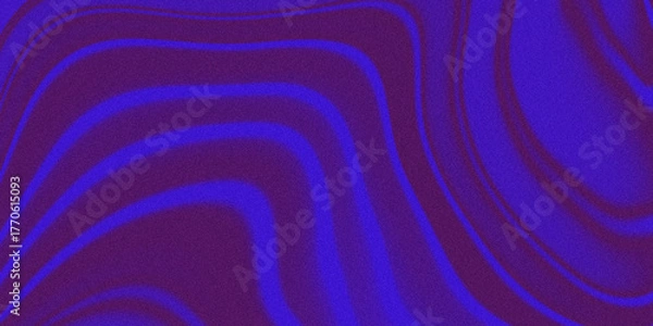 Fototapeta Abstract flowing lines of dark purple and vibrant blue with a grainy texture creating a mesmerizing visual effect