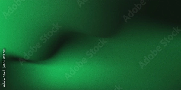 Fototapeta Abstract curved green shape on green background with copy space for text. Luxury design style. Vector illustration