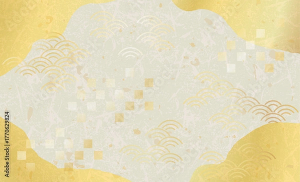 Obraz 美しい日本の和柄背景イラスト