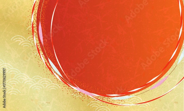 Obraz 美しい日本の和柄背景イラスト