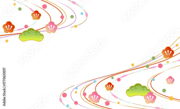 Obraz 美しい日本の和柄背景イラスト