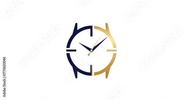 Fototapeta Abstract Watch Logo Design with Modern and Minimalist Style.