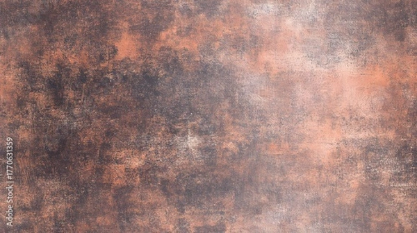 Fototapeta Textured background displaying mottled surface with warm brown and dark shades