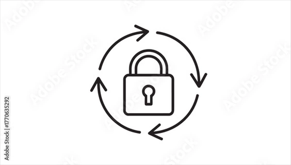 Obraz Secure data protection lock icon representing privacy and digital security concepts