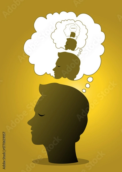 Fototapeta Infinite Loop of Thoughts Concept