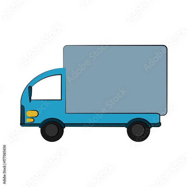 Fototapeta delivery truck icon image vector illustration design 