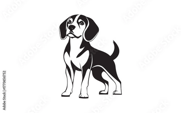 Fototapeta vector illustration of a dog