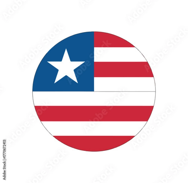 Fototapeta USA Flag Circular Design