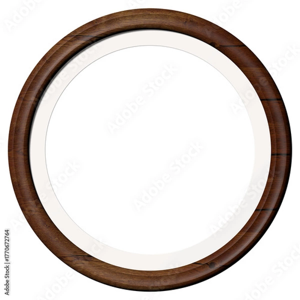 Fototapeta runder Rahmen mit weißer Papierbordüre